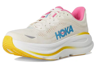 Hoka Womens  Bondi 9 In Alabaster/pink/birch