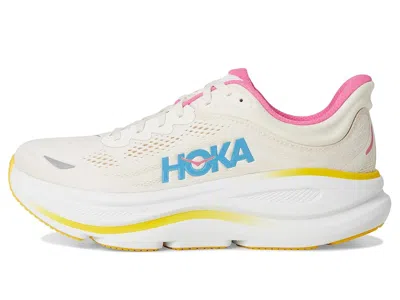 Hoka Womens  Bondi 9 In Alabaster/pink/birch