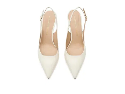 Stuart Weitzman Stuart Power Slingback 75 High In White