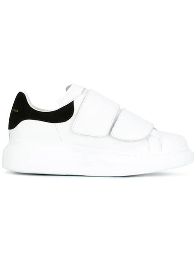 Alexander Mcqueen Runway Leather Platform Trainers In White