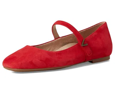 Vionic Wide Width Alameda Mary Jane Flat In Red