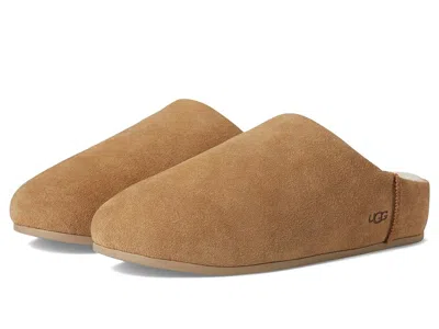 Ugg Chestnut Brown Suede Leather Elea Slip-on Slippers