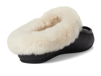 Ugg Ansley Leather Mule Slippers In Black