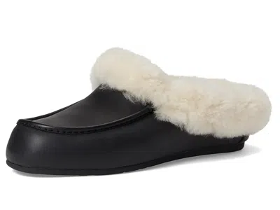 Ugg Ansley Leather Mule Slippers In Black