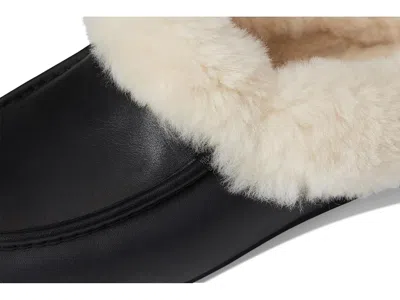 Ugg Ansley Leather Mule Slippers In Black