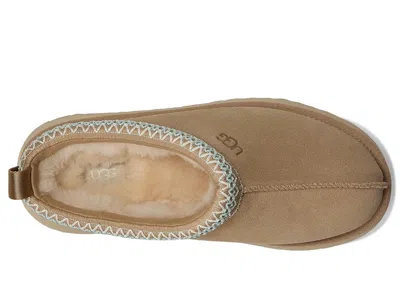 Ugg Tazz Beige Sabot With Embossed Logo In Suede Woman In Multi