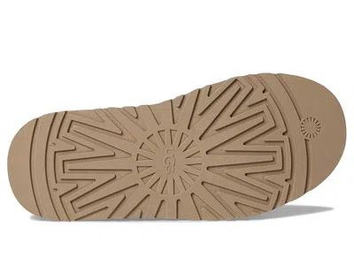 Ugg Tazz Beige Sabot With Embossed Logo In Suede Woman In Multi