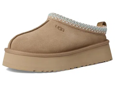 Ugg Tazz Beige Sabot With Embossed Logo In Suede Woman In Multi