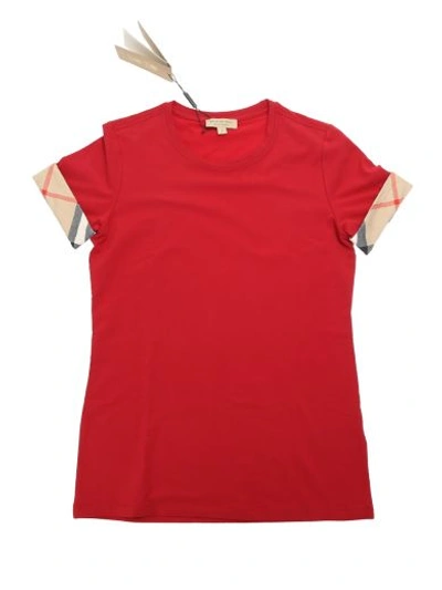 Burberry Red Stretch Cotton T-shirt