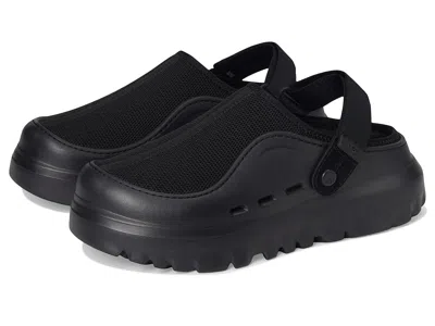 Ugg Adjustable Back Strap Clogs With Mesh Upper In Black