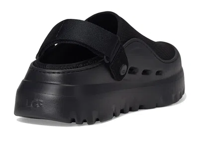 Ugg Adjustable Back Strap Clogs With Mesh Upper In Black