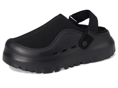 Ugg Adjustable Back Strap Clogs With Mesh Upper In Black