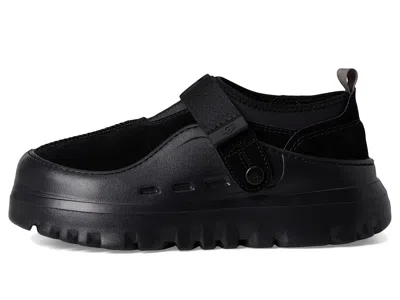 Ugg Adjustable Back Strap Clogs With Mesh Upper In Black