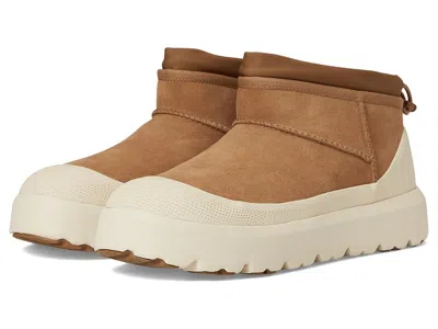 Ugg Cl Ultra Mini Weathe Ankle Boots In Leather Color Suede