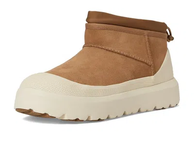 Ugg Cl Ultra Mini Weathe Ankle Boots In Leather Color Suede