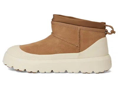 Ugg Cl Ultra Mini Weathe Ankle Boots In Leather Color Suede