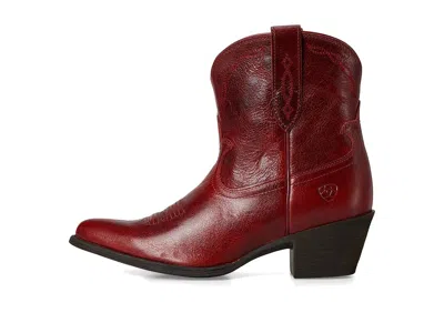 Ariat Maggie J Toe Short Western Boot In Red