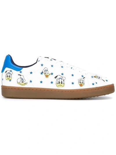 Shop Moa Master Of Arts Donald Duck Print Sneakers In White
