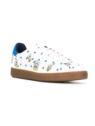 Shop Moa Master Of Arts Donald Duck Print Sneakers In White