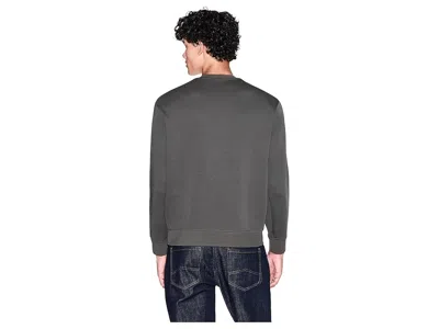 Armani Exchange Tape Logo Pullover Sweatshirt In Gray