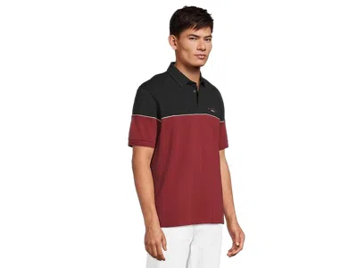 Armani Exchange Script Logo Colorblock Polo In Multi