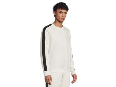 Armani Exchange Tape Logo Pullover Sweatshirt In White