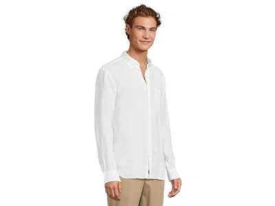 Vineyard Vines Surfside Solid Linen Shirt In White