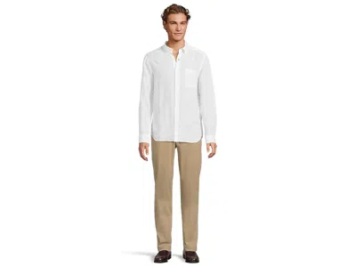 Vineyard Vines Surfside Solid Linen Shirt In White