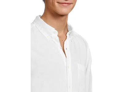 Vineyard Vines Surfside Solid Linen Shirt In White