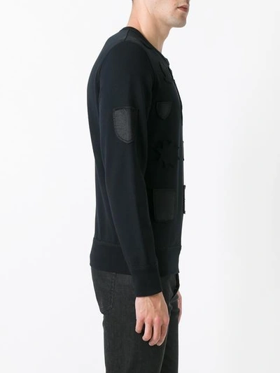 Shop Alexander Mcqueen Badge Applique Sweatshirt - Black