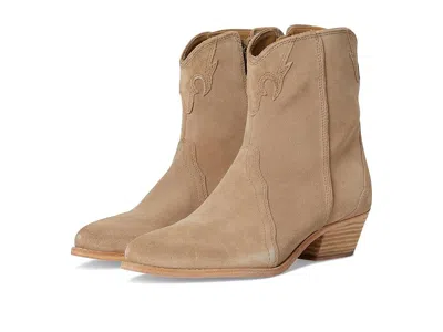 Free People New Frontier Western Bootie In Oyster Suede | ModeSens