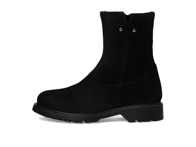 La Canadienne Hunter Genuine Shearling Lined Waterproof Boot In Black