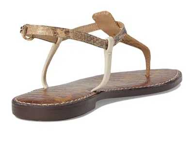 Sam Edelman Gigi Thong Sandal Natural Multi Python In Brown