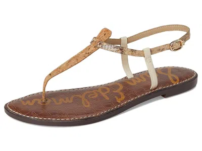 Sam Edelman Gigi Thong Sandal Natural Multi Python In Brown