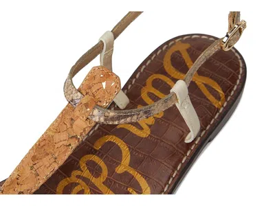 Sam Edelman Gigi Thong Sandal Natural Multi Python In Brown