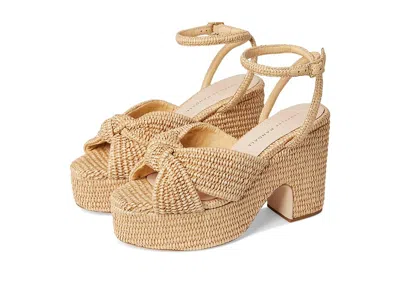 Loeffler Randall Raffia Knotted Chunky Platform Sandals In Natural