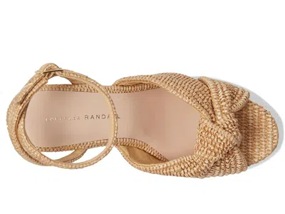 Loeffler Randall Raffia Knotted Chunky Platform Sandals In Natural