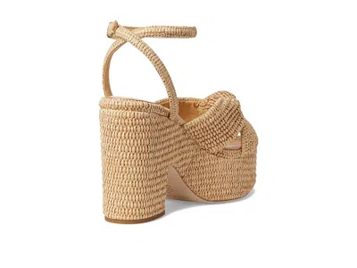 Loeffler Randall Raffia Knotted Chunky Platform Sandals In Natural