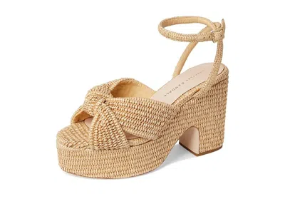 Loeffler Randall Raffia Knotted Chunky Platform Sandals In Natural