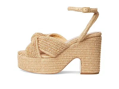 Loeffler Randall Raffia Knotted Chunky Platform Sandals In Natural