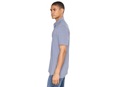 Faherty Short Sleeve Movement Polo In Blue