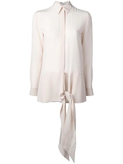 Givenchy Button-front Tie-waist Blouse, Flesh In Neutrals