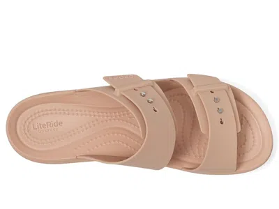 Crocs Brooklyn Buckle Low Wedge In Multi
