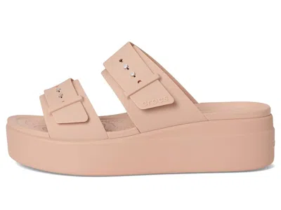 Crocs Brooklyn Buckle Low Wedge In Multi