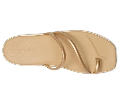 Crocs Miami Toe Loop Sandal In Gold