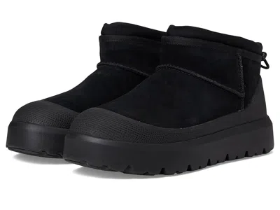 Ugg Suede Classic Ultra Mini Weather Hybrid Ankle Boots In Black
