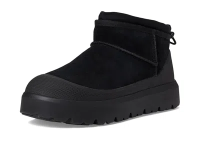 Ugg Suede Classic Ultra Mini Weather Hybrid Ankle Boots In Black