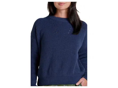Toad And Co Bianca Shaker Crew Sweater In Blue