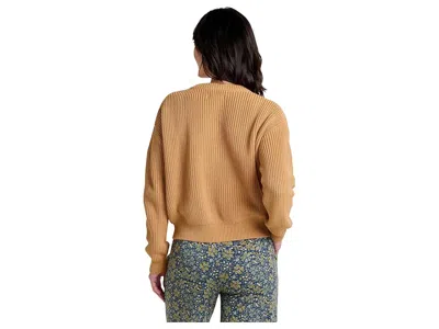 Toad And Co Bianca Shaker Crew Sweater In Brown