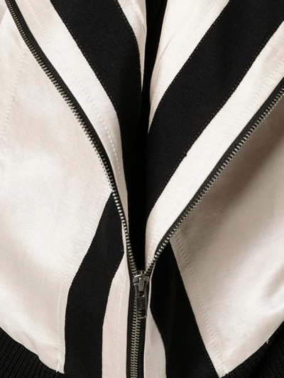 Shop Ann Demeulemeester Bomber Jacket With Contrast Detailing - Neutrals